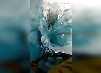 French skier falls into a crevasse in the Alps
