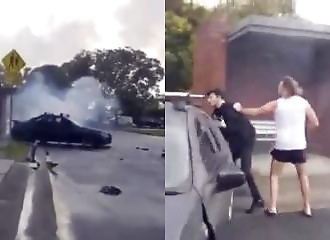 Il fracasse un jeune parce qu'il tente de s'enfuir après un accident