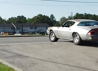 He attempts a burnout without putting on the belt, and manages a mega fail instead