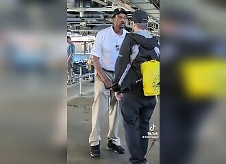 Stadium employee hits spectator with fists and belt