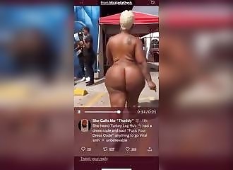 She's walking around with her ass off in a popular Houston restaurant