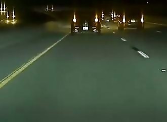 A driver thinks the road is his, karma takes care of him immediately