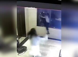 He jumps out of the window after a quarrel