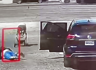 A hero saves a baby from an imminent accident