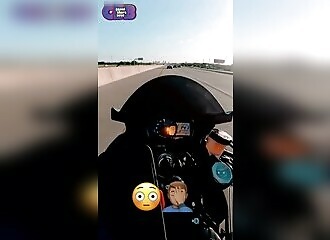 A motorcyclist films himself crashing after travelling at 320 km/h