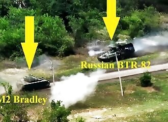 What happens when Russian and Ukrainian armies meet on the road