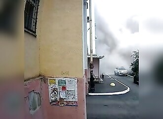 Gas explosion destroys part of a building in Russia