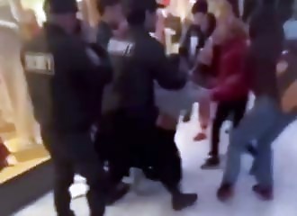 Gratuitous violence against a security guard in a San Francisco shopping mall
