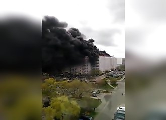Gigantesque incendie d’un complexe d’immeubles dans l’est de Berlin