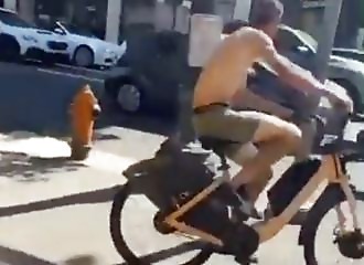 Man on bike crashes into naked man in Portland