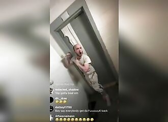 A streamer is attacked by a friend with a knife