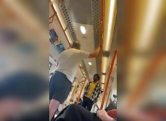 Drunk man looks for trouble in the subway, gets knocked out