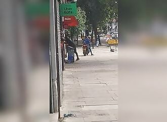 Shock: Daylight machete attack by bikers in a London shopping street