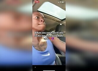 She chases her ex after seeing him in another woman's car and collides with them