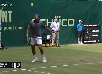 Jo-Wilfried Tsonga et Benoît Paire font une partie de foot