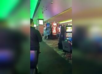 Losing at a slot machine makes him completely lose his cool