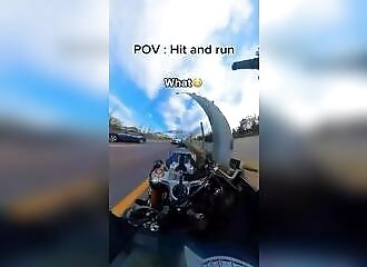 A crashed motorcycle continues for 30 seconds without a rider 
