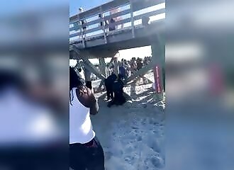 Fights and shootings on a South Carolina beach