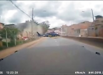Helicopter makes emergency landing in Brazil