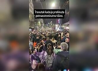Did the Serbian government use a sound weapon on demonstrators?