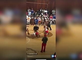 Thicky Minaj breaks her leg during a basketball game