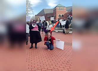 Rally against child sex change causes hysterical protesters to speak out