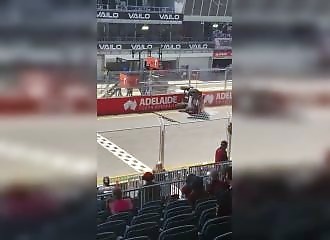 A driver flips his car at the Adelaide 500