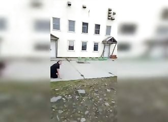 They film the magnitude 8 earthquake off the Kamchatka peninsula, and it's impressive!