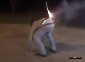  Launching a firework from your butt will leave a mark! 