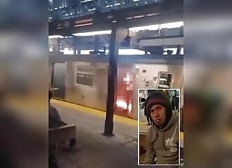  Man sets woman on fire in Brooklyn subway (Warning - shocking) 
