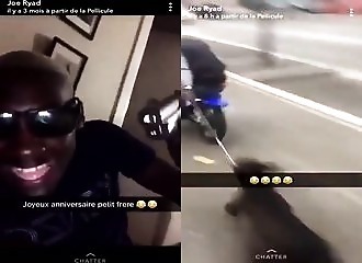 Ils se filment en train de traîner un chien en scooter