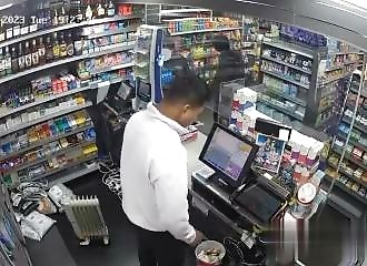 Reckless shopkeeper puts armed robber on the run