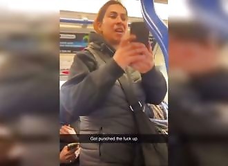 Une pickpocket se prend un branlée après avoir prise en flag