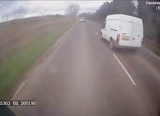 Motorist forces traffic out of his way during police pursuit