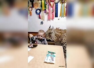 This young Russian has an unusual pet 