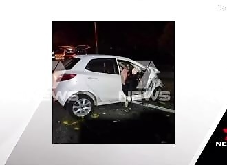 Maryborough crash: CCTV shows moment teenagers allegedly steal Mercedes Benz | Daily Mail Online