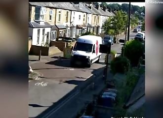 Angry bollard vandalized many times in England