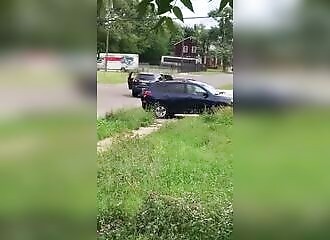  Idiots throwing eggs at a house get an instant dose of karma 